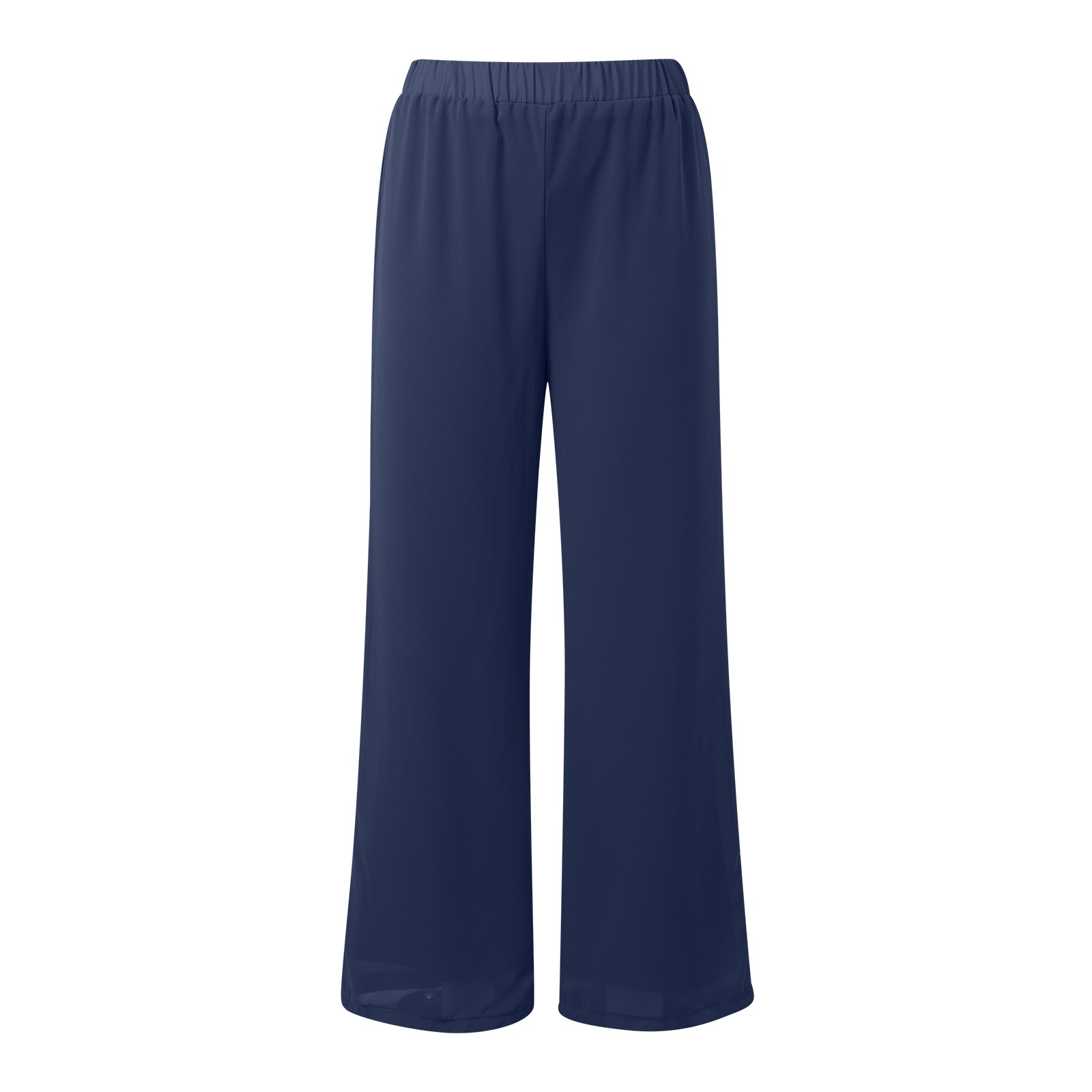 thumbnail image 5 of Traje pantalón de gasa liso de primavera para mujer - Diseño holgado e irregular - Top con botones y pantalones capri - Tallas S-XXXL, 5 of 8